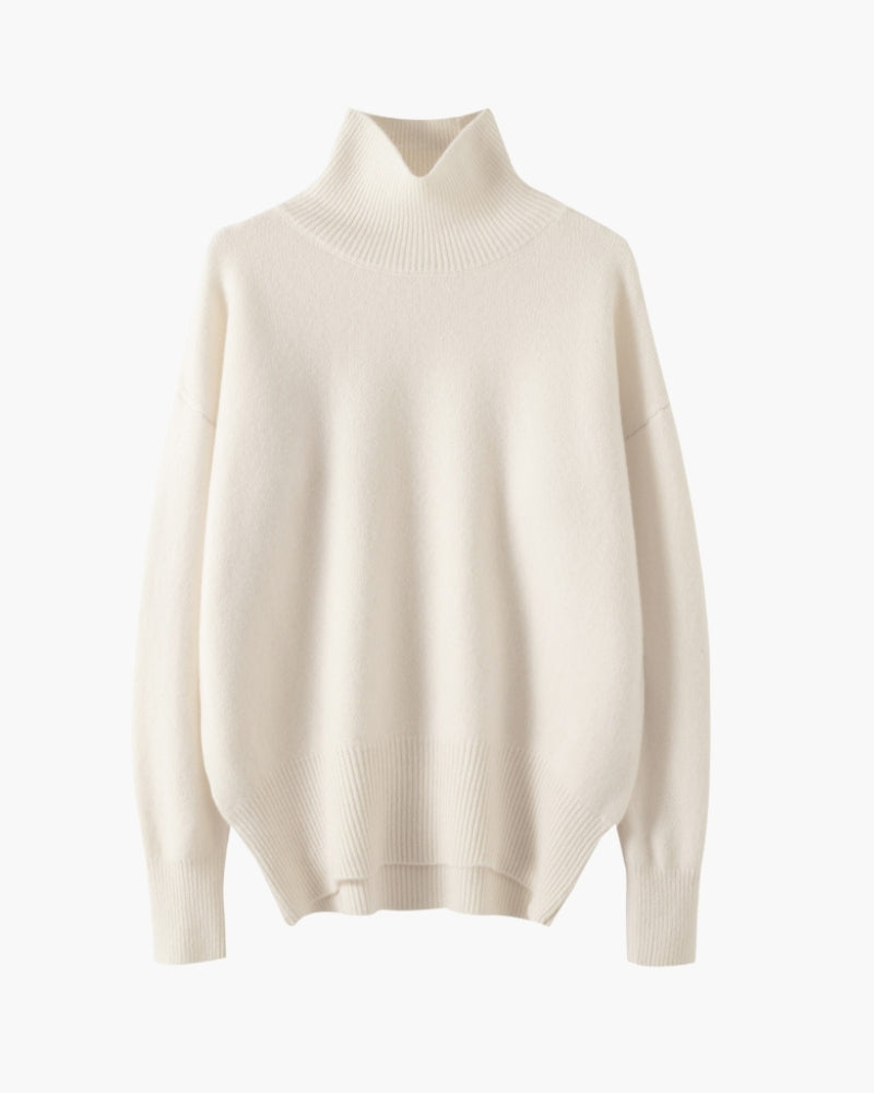 Zeitloser Damen Rollkragenpullover, elegant und praktisch. Idealer Winterpullover für stilvolle Outfits im Büro.