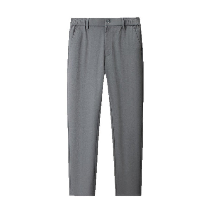 Moderne Herren Business-Hose in Hellgrau, lockere Passform, komfortabel, mit mittelhohem Bund für den modernen Mann.