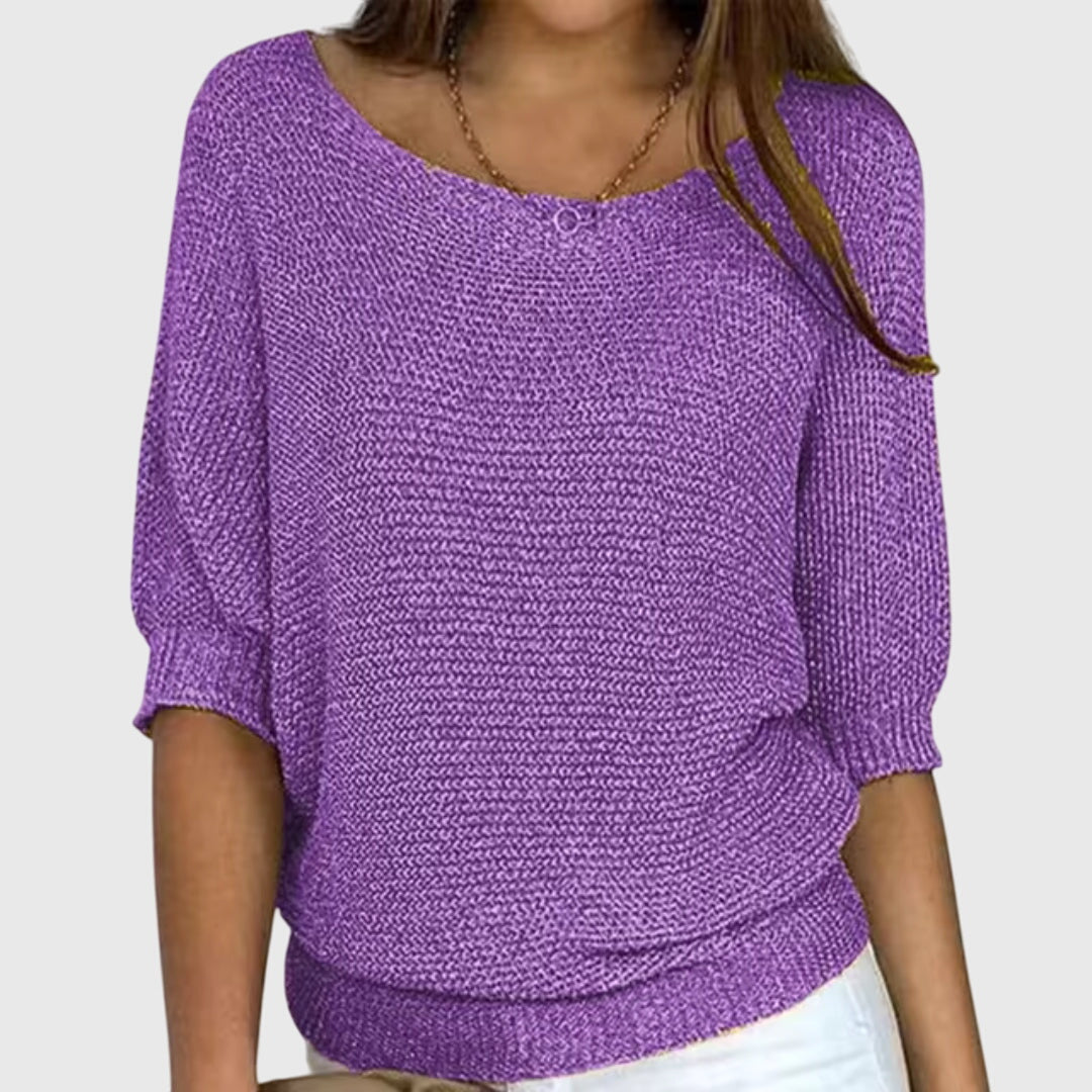Moderner Damen Herbstpullover Sofia, langärmlig, bietet Eleganz und Komfort für jede Gelegenheit.