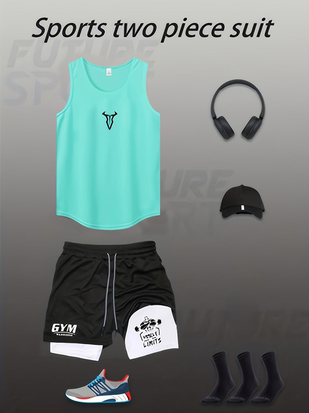 Komplettes Herren Trainingsset: Tanktop und Shorts für dein ultimatives Fitnesserlebnis.