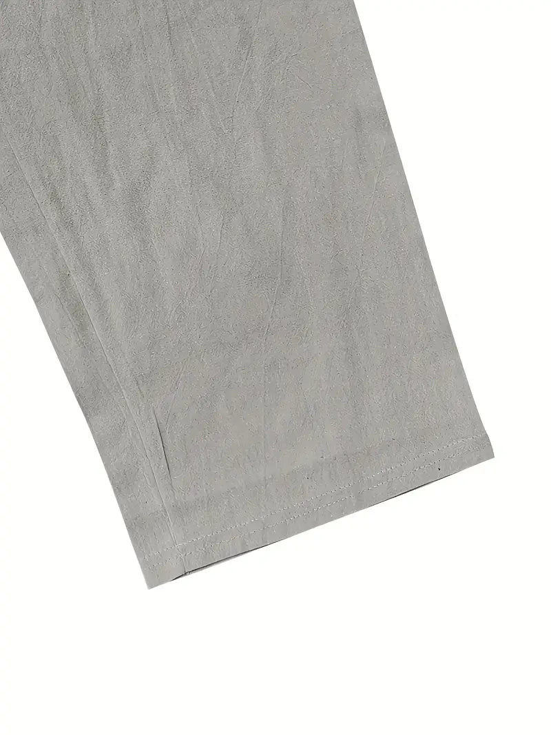 Graue leichte Herren Sommerhose, loose fit. Stylische Freizeithose, atmungsaktiv & bequem.