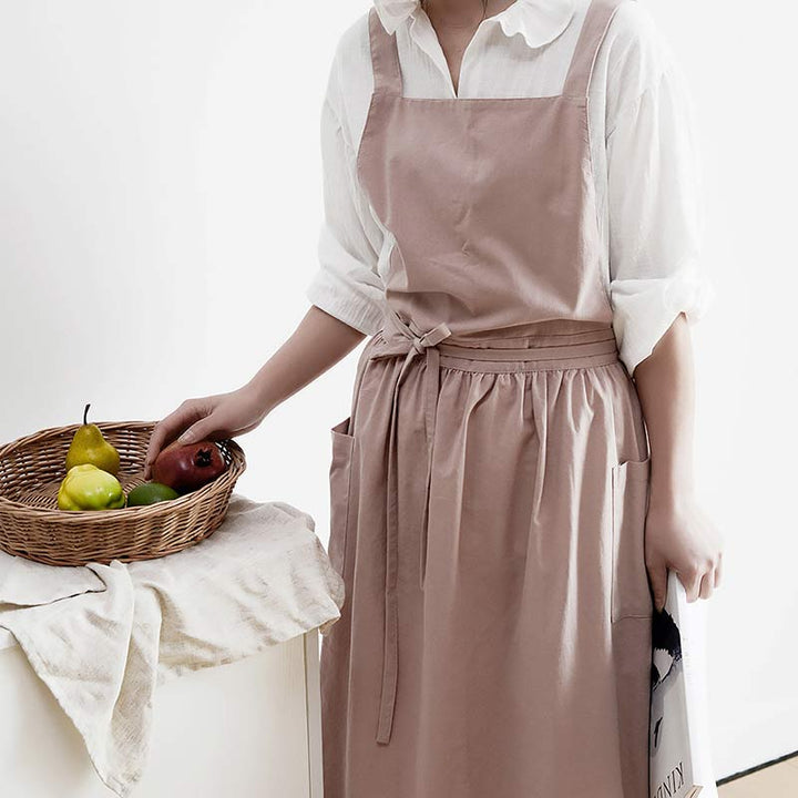 Universelle Baumwoll-Kochschürze mit praktischen Taschen für Küche & Backen.