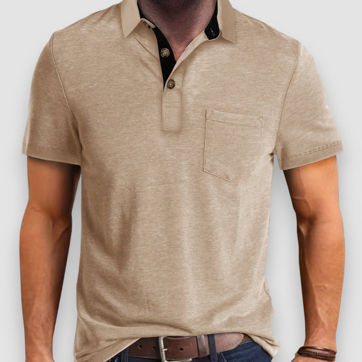 Hochwertiges Herren Poloshirt aus atmungsaktiver Baumwolle, kurzarm, für sportliche Eleganz & Freizeit.
