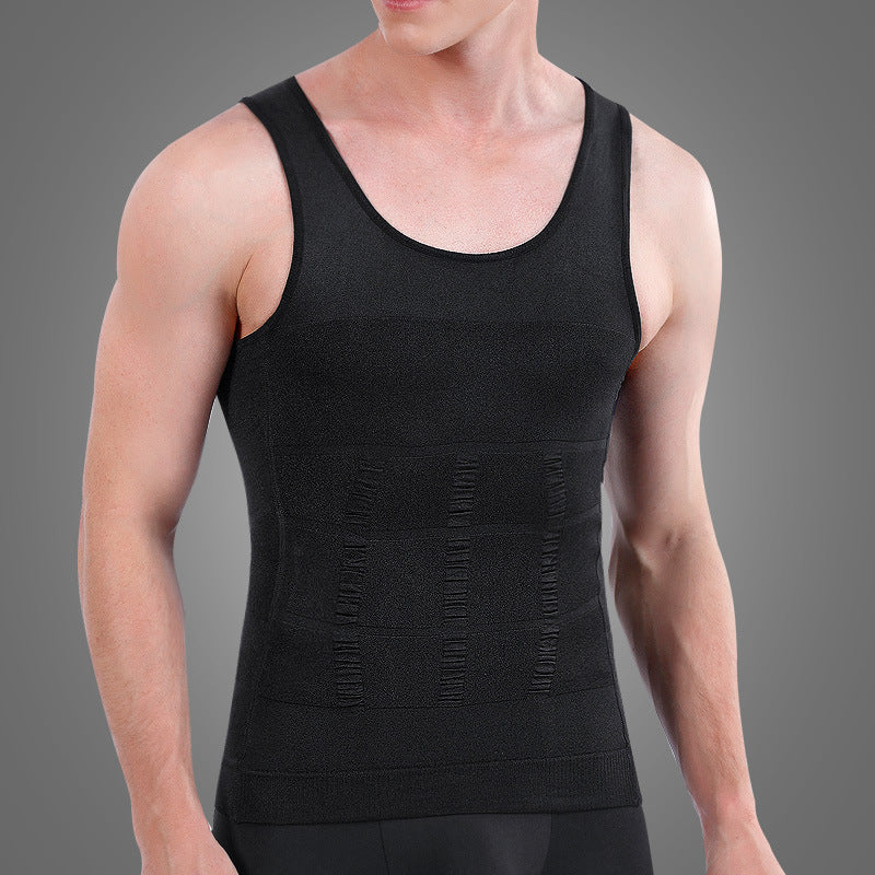 Herren Formendes Kompressions-Unterhemd für schlankere Silhouette und Figurkontrolle, bequem für Sport und Alltag.