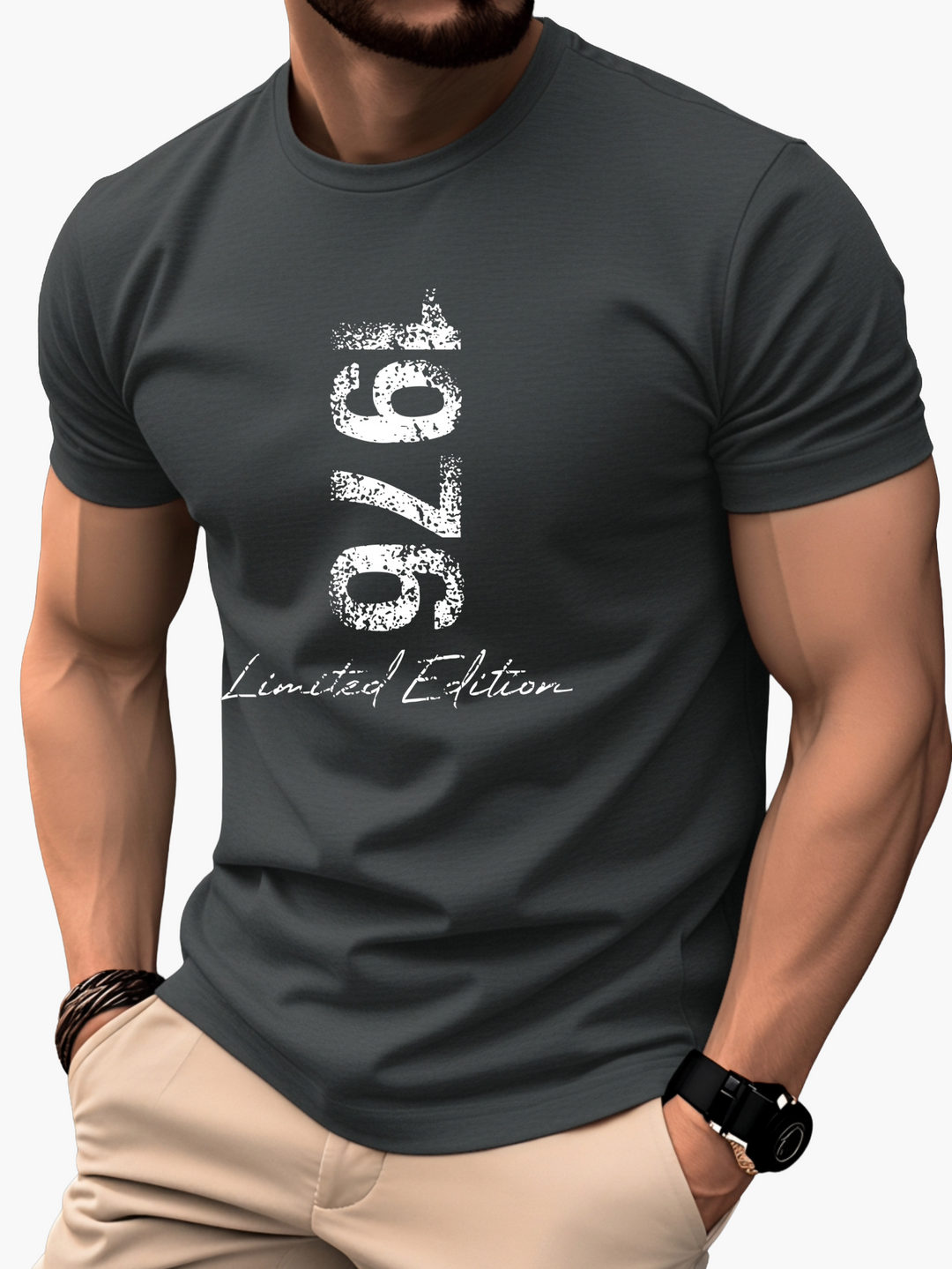 Lässiges Herren T-Shirt im Vintage-Look "1976 Limited Edition", perfekt für Freizeit & Frühling/Sommer.