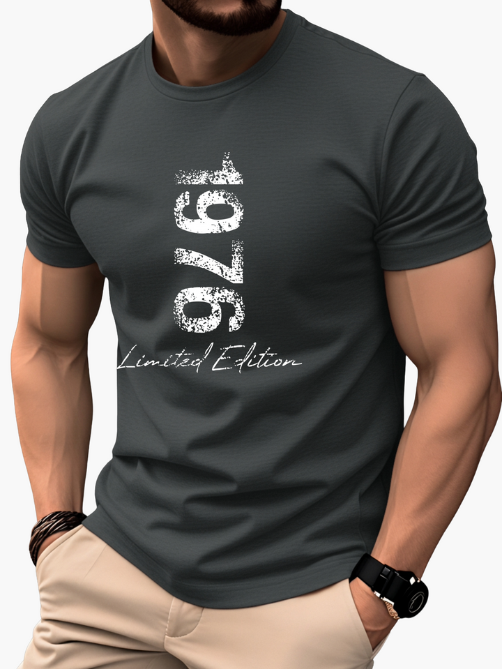 Lässiges Herren T-Shirt im Vintage-Look "1976 Limited Edition", perfekt für Freizeit & Frühling/Sommer.