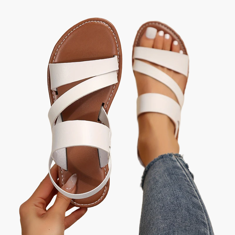 Komfortable Damen Kreuzriemen-Slipper, passend zu jedem Sommer-Outfit; elegant & bequem.