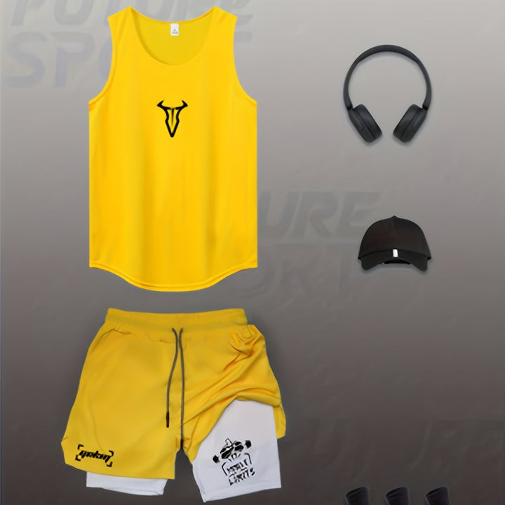 Detailansicht der Herren Fitness Shorts, elastischer Bund und leichte Materialien.