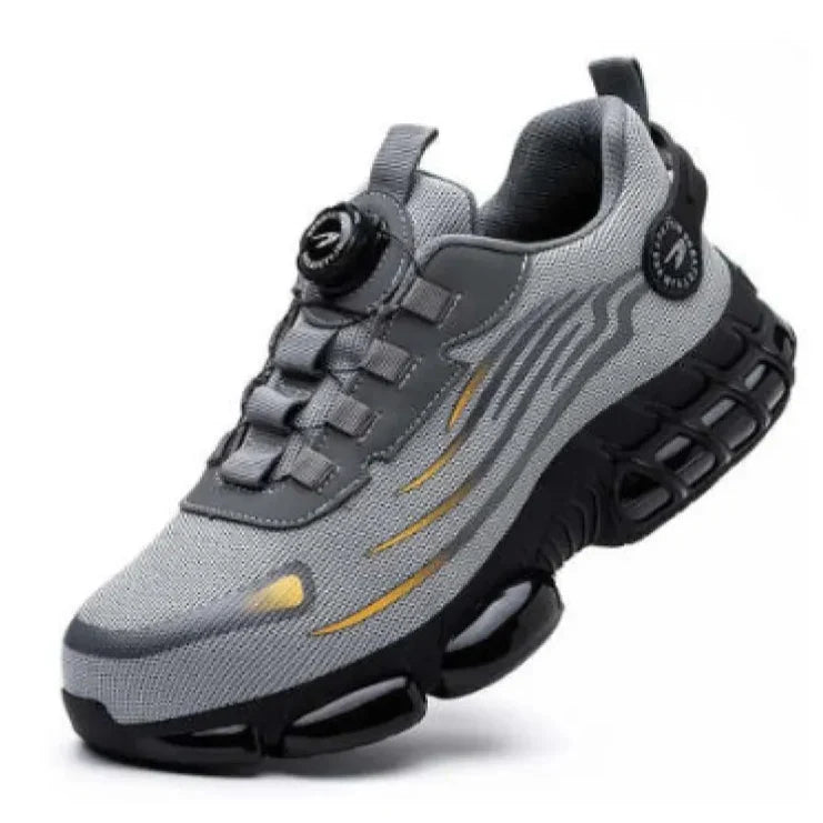 Atmungsaktive Herren Arbeitsschuhe im Sneaker-Stil mit Stahlkappe, ganzjährig tragbar, hoher Komfort.