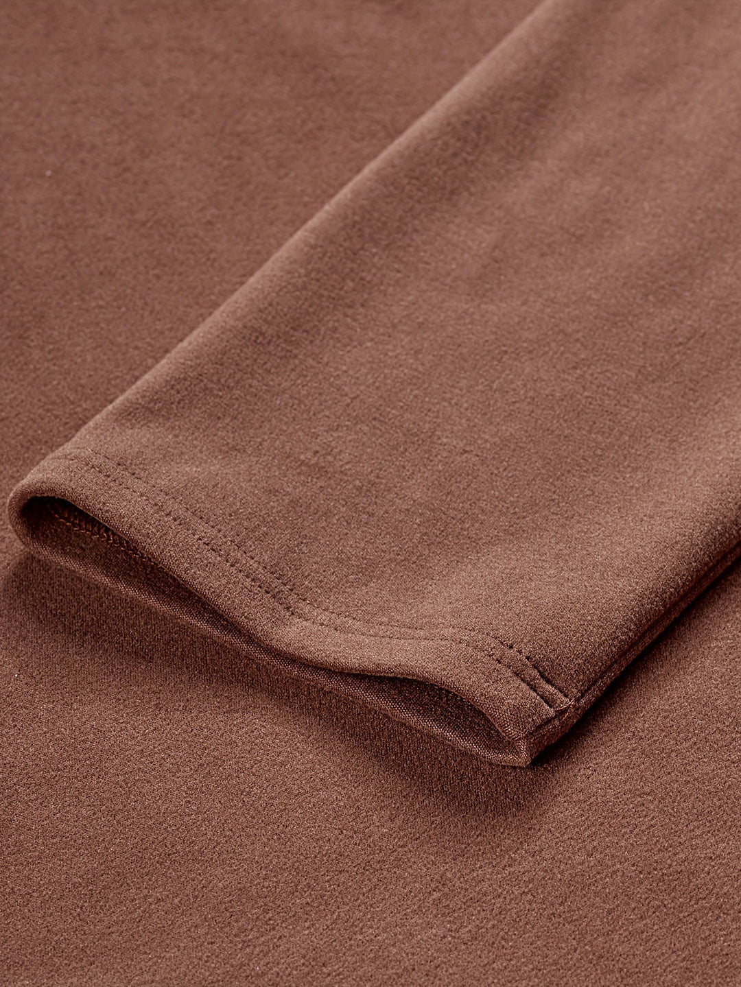 Hochwertiger Herrenpullover, braun-blau, Ethno-Muster, Halb-Reißverschluss, Stehkragen, Winter, Freizeit