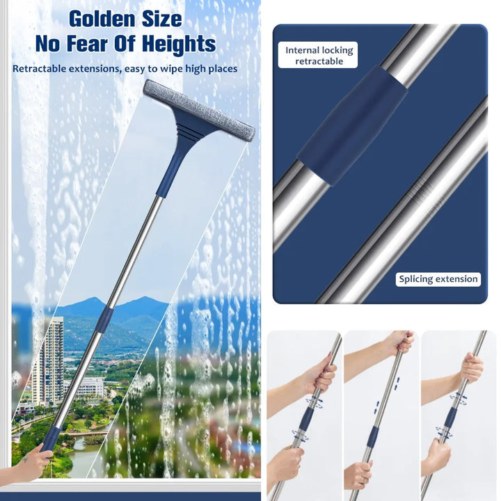 Vielseitiger 2-in-1 Fensterreiniger für Netz- und Glasflächen. Ideal für Haushalt & Garten.