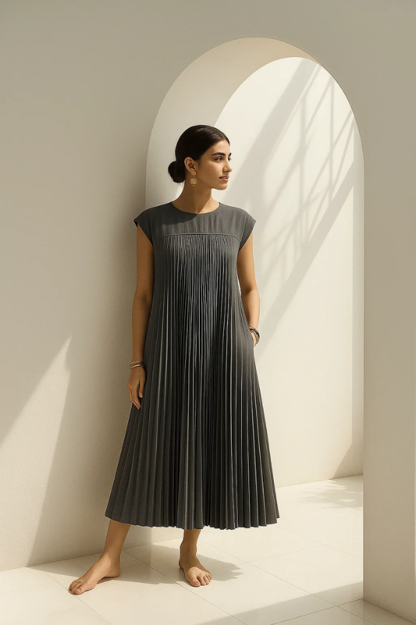 Damen Maxikleid ärmellos & locker, ideal als Sommer- oder Freizeitkleid, einfarbig und bequem.