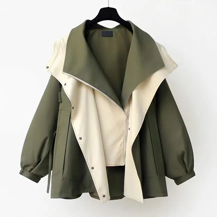 Damenmode: elegante Übergangsjacke, Reißverschluss, schützt vor Wind und Wetter.