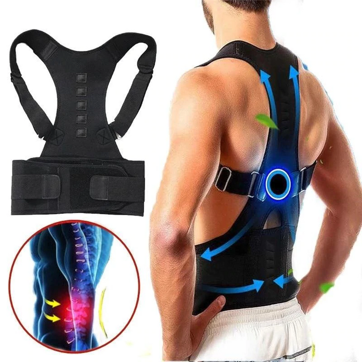 Unisex Magnetische Rückenstütze zur Haltungskorrektur und Schmerzlinderung. Ideal für Alltag & Wohlbefinden.
