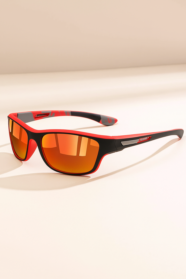Herren Outdoor Sportbrille mit UV-Schutz und polarisierten Gläsern für klare Sicht beim Sport und aktiven Tagen.