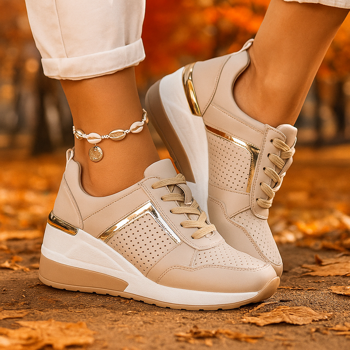Leichte Damen Schnürschuhe, atmungsaktiv und rutschfest, perfekt für aktive Frauen im Alltag.