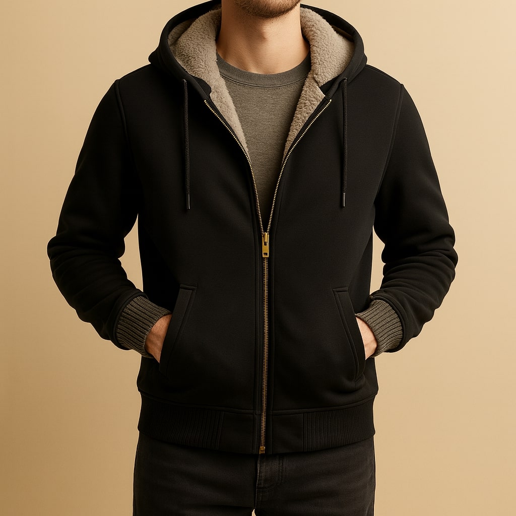 Damen Kapuzenjacke: Bequemer, warmer Reißverschluss-Hoodie mit Rippbündchen. Ideal für Alltag, Freizeit & Sport.