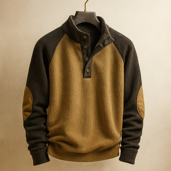 Komfortabler Herren Pullover Isaarel, langarm mit Stehkragen, für kühle Herbsttage.