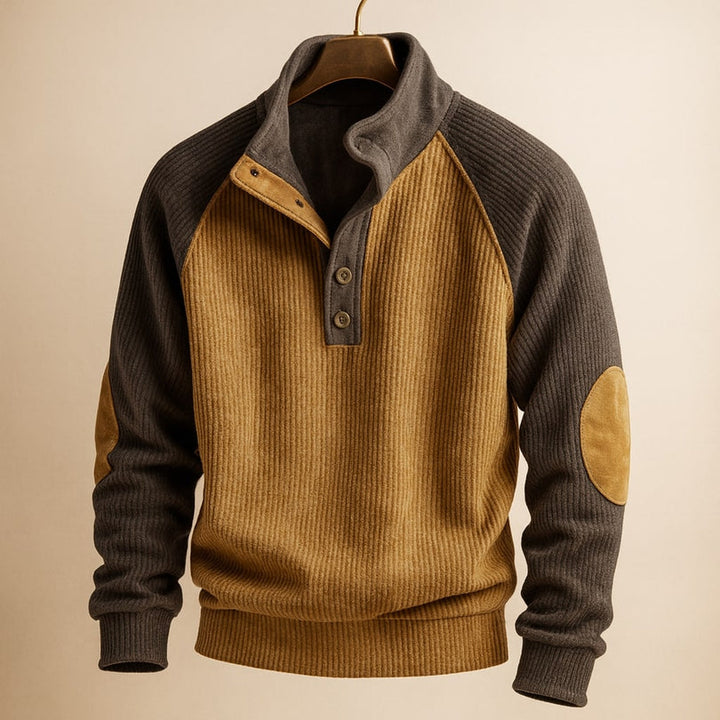 Smart-Casual Herren Pullover Isaarel, langarm, Stehkragen, eleganter Look für jeden Anlass.