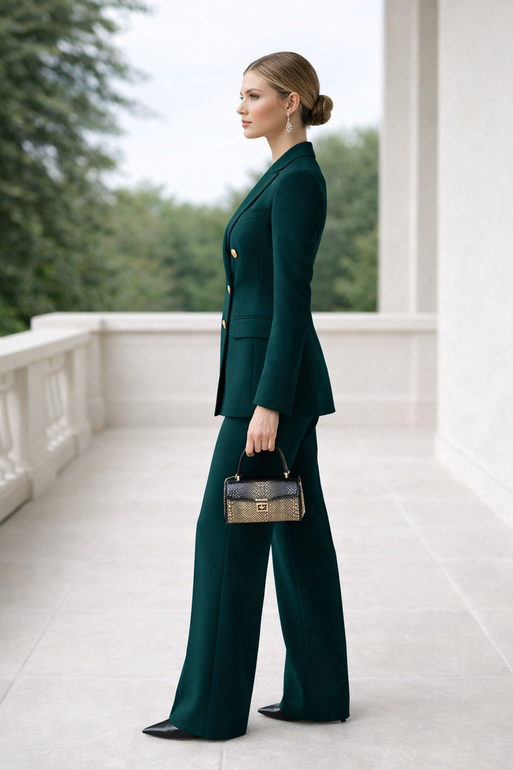 Vielseitiger Damen Business Anzug in klassischem Design. Zweiteiler mit schickem Blazer und passender Hose.
