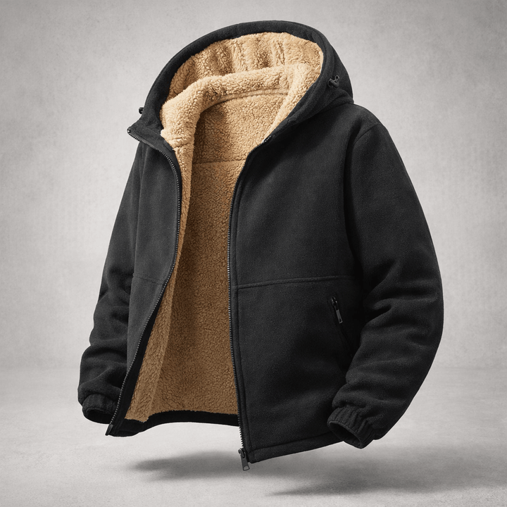 Warme Herren Freizeit-Fleecejacke, ideal für Outdoor, Spaziergänge & Alltag.