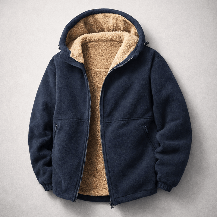Robuste Herren Fleece-Outdoorjacke, kälteschutz, für extreme Winterbedingungen.