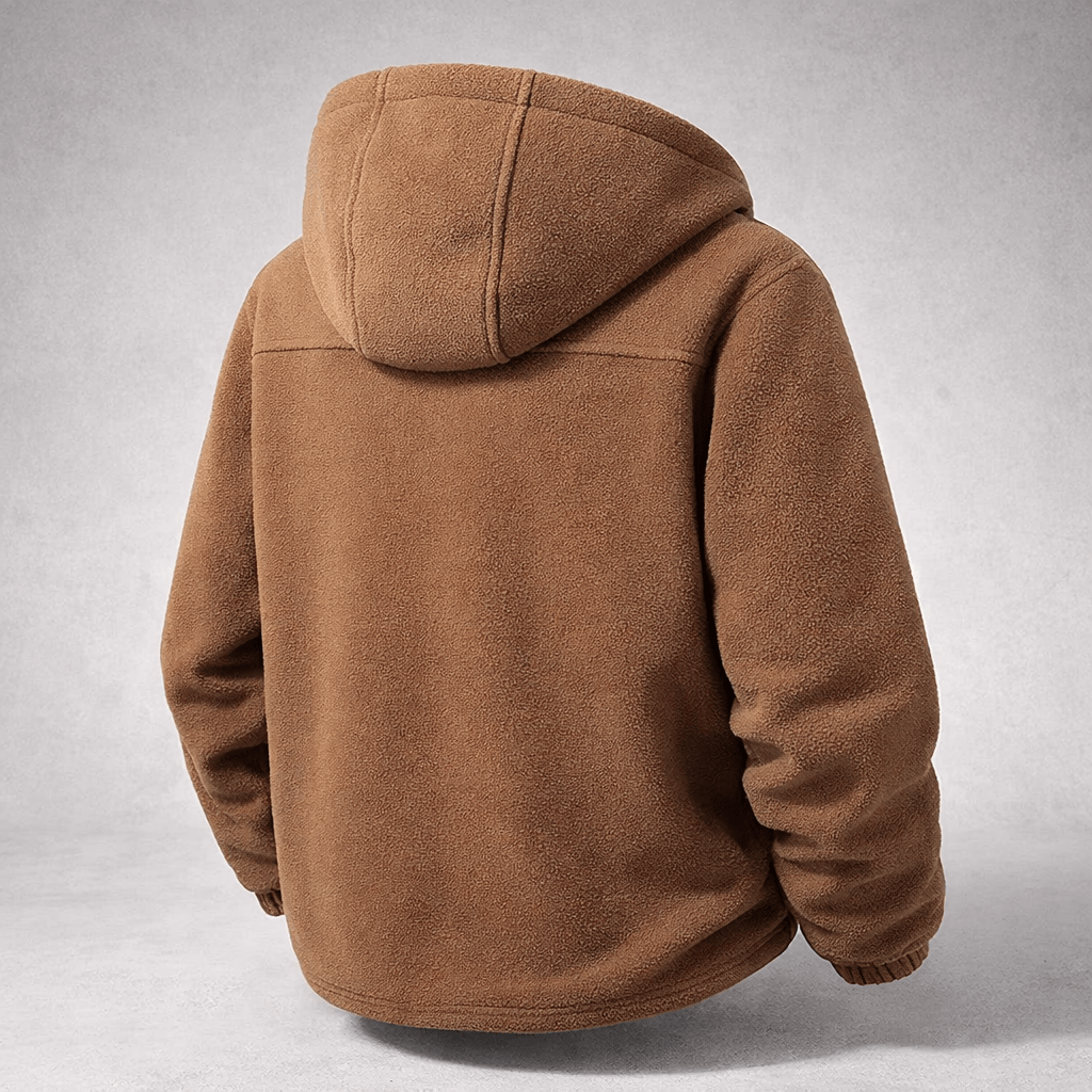 Bequeme Herren Fleecejacke, wintertauglich, ideal für Sport & Freizeit draußen.