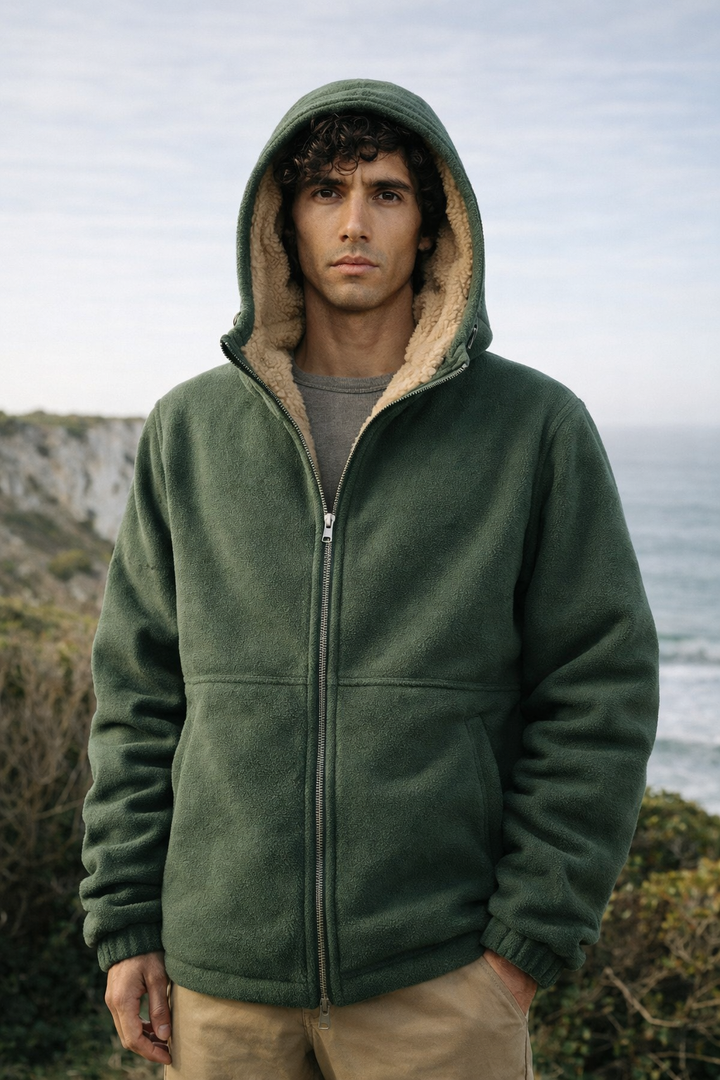 Herren warme Fleece-Jacke für Winter & Outdoor, bequem, kälteschutz.