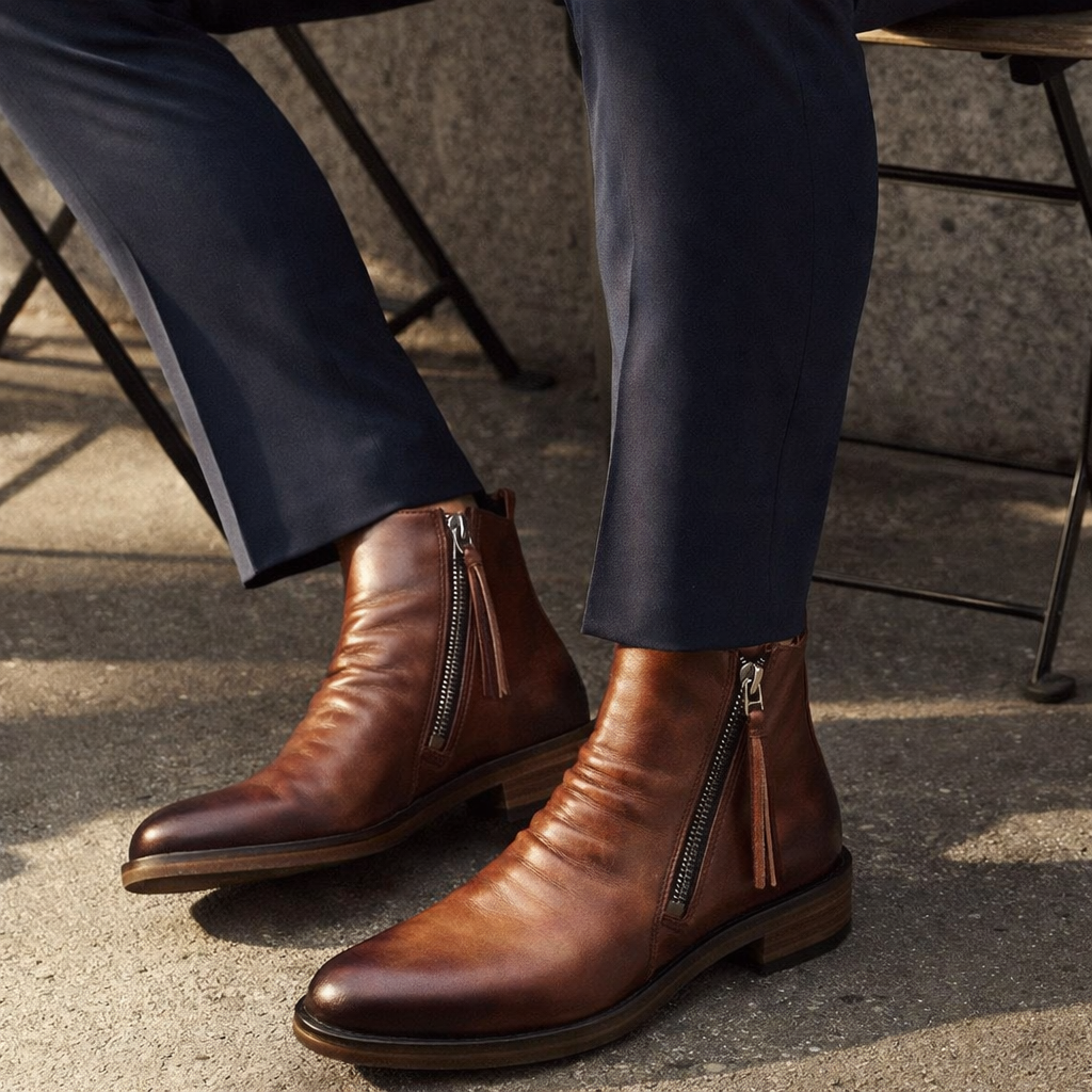 Elegante Herren Chelsea Boots für Business & Alltag; modische Schlupfstiefel mit Komfort.
