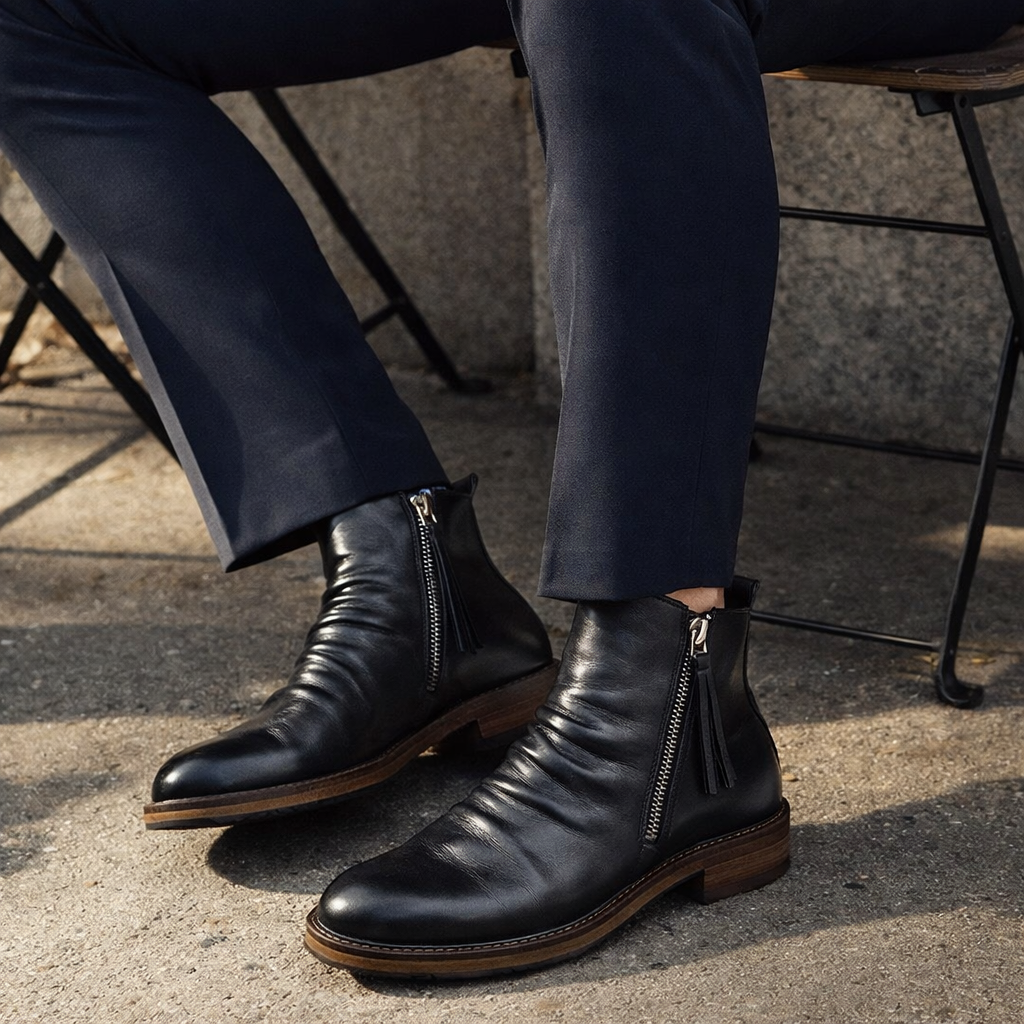 Vielseitige Herren Schlupfstiefel; komfortable Chelsea Boots perfekt für Business & Freizeit.