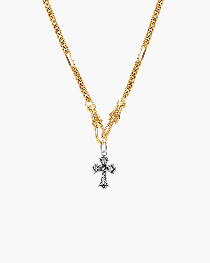 Hypoallergene Silber Halskette für Damen, aus wasserfestem Edelstahl, mit Charm Holder.