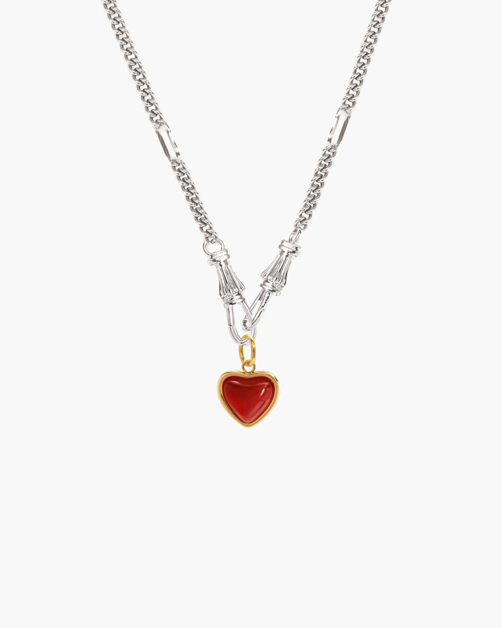 Elegante Damen Halskette aus Edelstahl, goldfarben, mit innovativem Charm Holder für Charms.