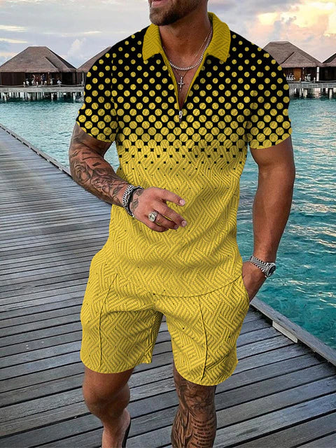 Praktisches Herren Sommerset: Stylisches T-Shirt & Shorts, perfekt für Urlaub, Strand und Sport.