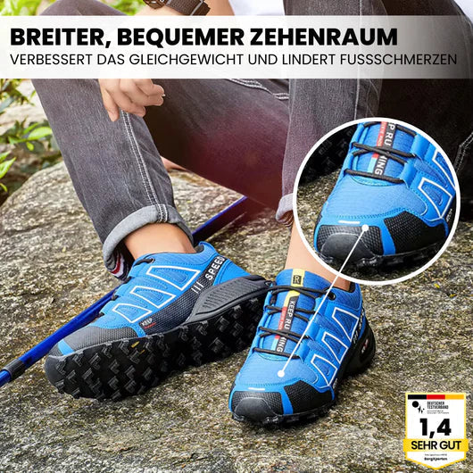 Komfortable orthopädische Herren Sportschuhe für Trailrunning, Fitness & lange Wanderungen.