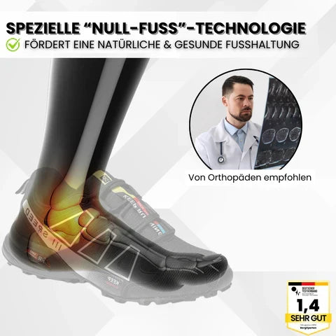 Orthopädische Outdoorschuhe für Herren, garantieren Halt & Stabilität beim Trailrunning & Wandern.