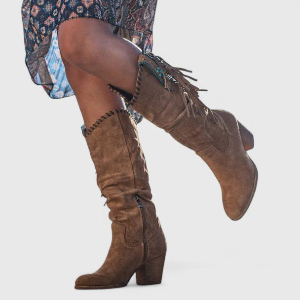 Stilvolle Damen Vintage Schnürstiefel, ideal für Herbst & Winter. Bequeme & rutschfeste Freizeitstiefel.