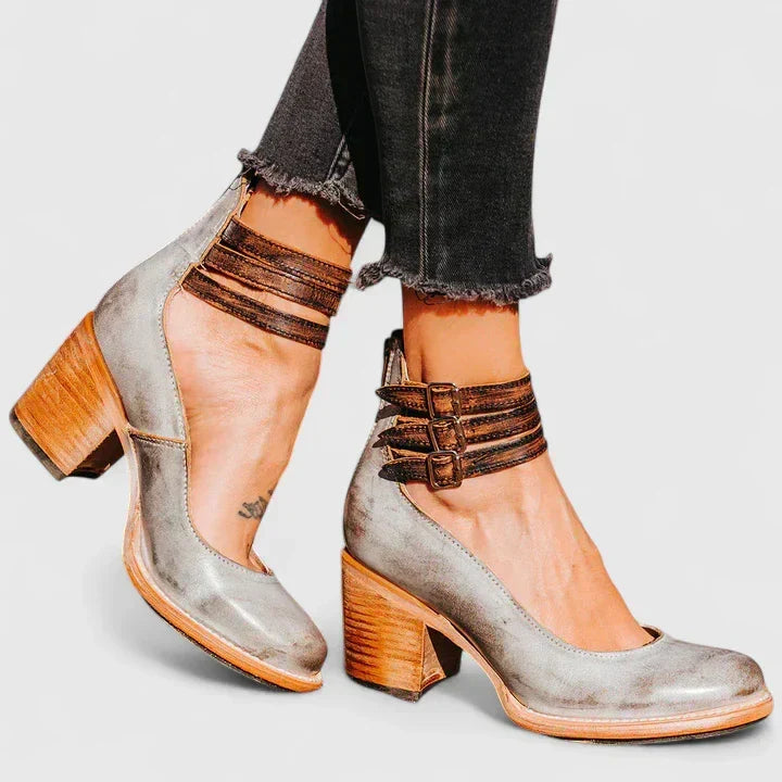 Elegante Damen Pumps mit Blockabsatz, ideal für Business & Freizeit, klassische Damenschuhe.