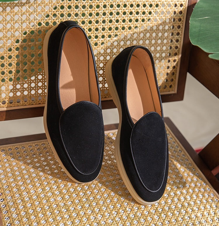 Kaffeebraune Herren Belgische Slipper, elegant und komfortabel. Stilvolle Freizeitschuhe & Abendschuhe.