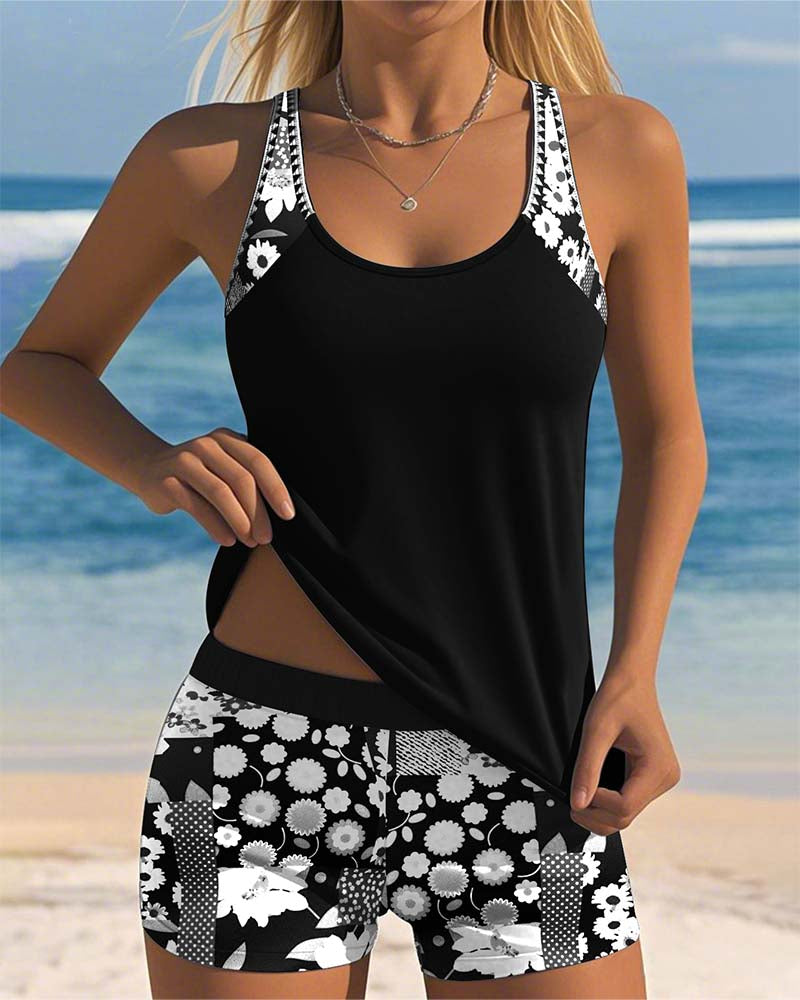 Elastisches Damen Bikini Set, hoher Schnitt, figurfreundlich, komfortabel für Strand und Pool.