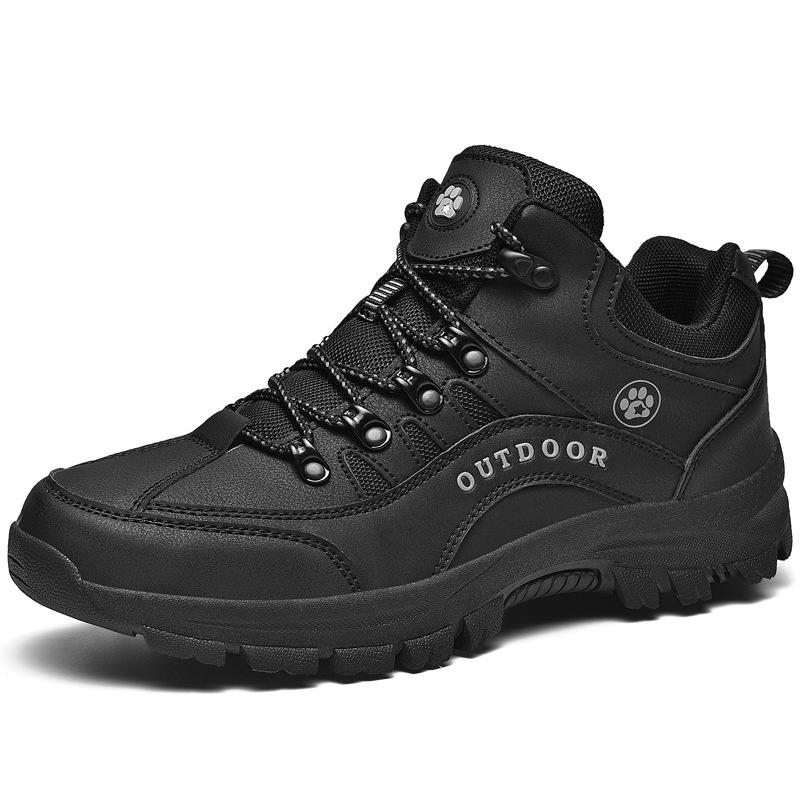 Ergonomische, schwarze Unisex-Wanderschuhe, wasserdicht und leicht für ultimatives Wandervergnügen.