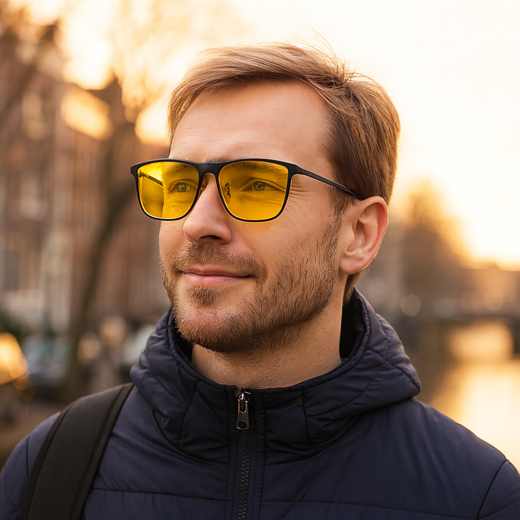 Polarisierte Clip-on Sonnenbrille für Brillenträger, Blendschutz bei Sport & Tageslicht.