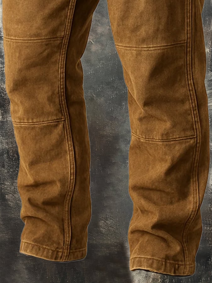 Stilvolle Herren Casual Hose im Retro Regular Fit. Perfekt als knitterfreie Bürohose oder bequeme Freizeithose.
