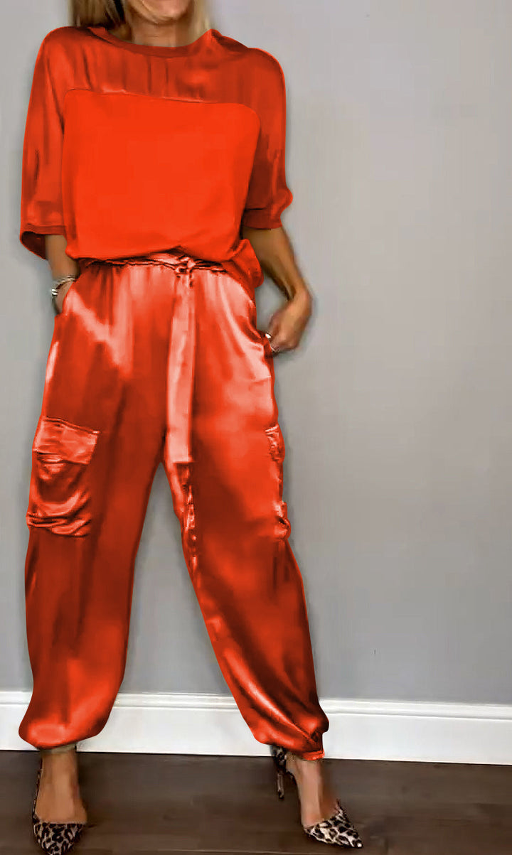 Vielseitiges Damen Kamila Set. Ein stylischer Zweiteiler für Herbstoutfits, Freizeit und Eleganz.