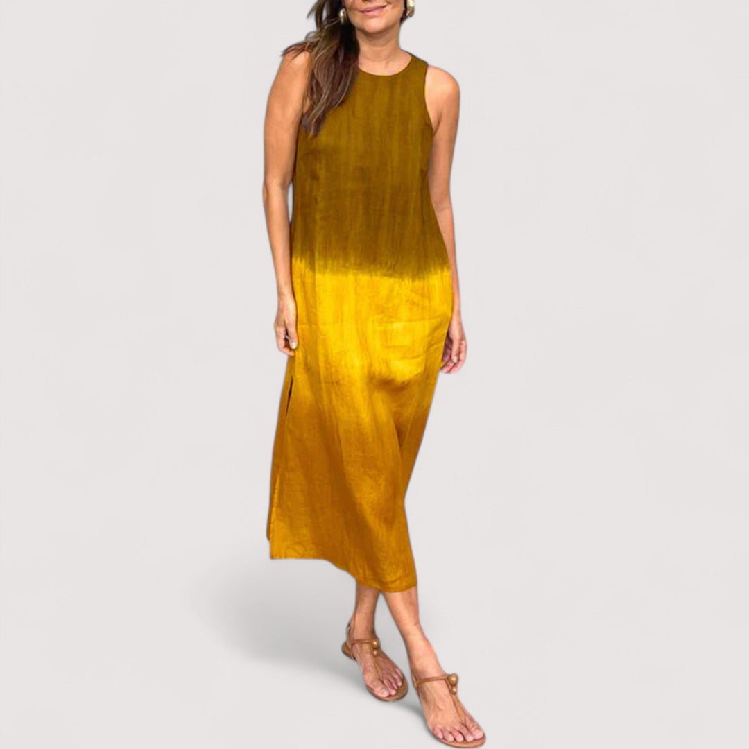 Helles graues Sommerkleid für Damen. Komfortabel, vielseitig und elegant für jede Gelegenheit.