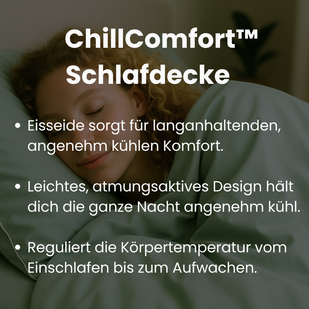 Stilvolle Eisseide-Decke, kühlend und weich, für einen Hauch von Luxus im Schlafzimmer.