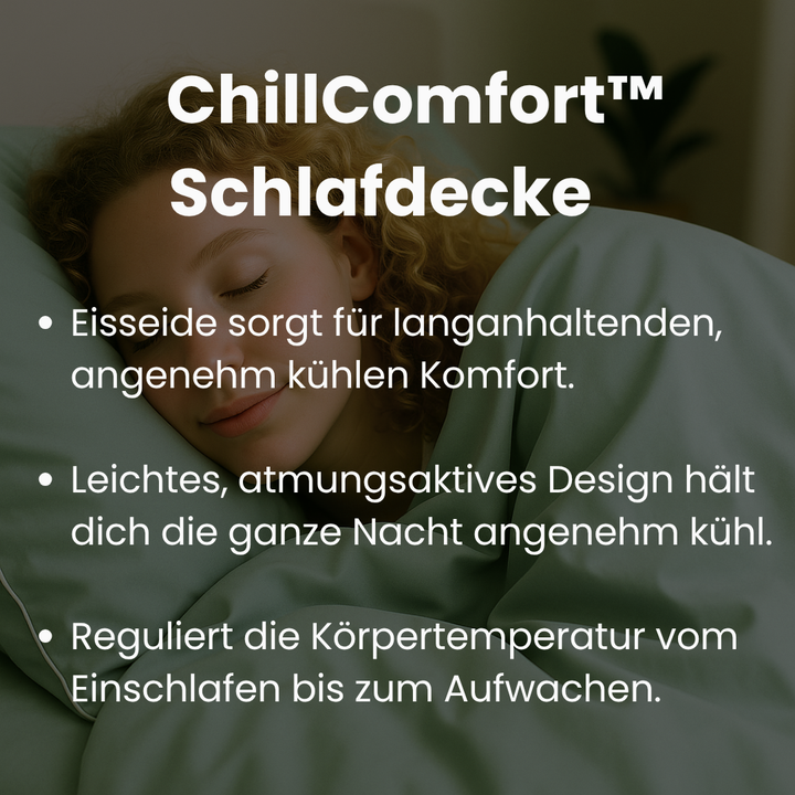 Stilvolle Eisseide-Decke, kühlend und weich, für einen Hauch von Luxus im Schlafzimmer.