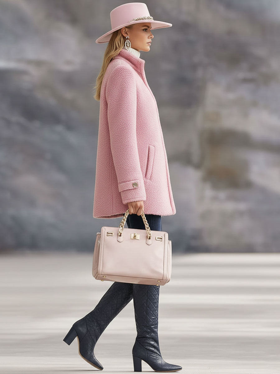 Bequeme Damenjacke mit Stehkragen, perfekt für kühle Tage und Freizeit.