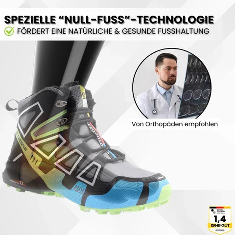Bequeme orthopädische Herren Wanderschuhe für lange Trekkingtouren. Maximaler Komfort für die Füße.