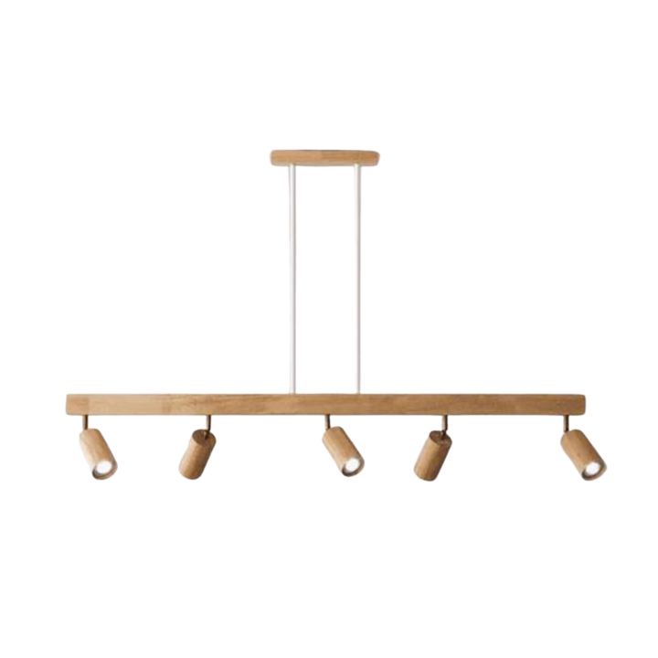 Flexibler Holz-Deckenstrahler LED, schwenkbare Spots, für jede Ecke.