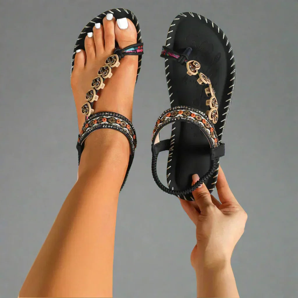 Damen Sommer Sandalen: Orthopädisch, mit verstellbaren Riemen für Komfort.